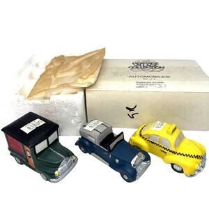 New Department 56 3pc Automobiles Heritage Village Snow Christmas Dept Taxi 5964